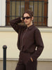 Women Long Sleeve Autumn Outwear Lapel Zipper Pleated Loose Brown Jacket Female Graduation Season Coats