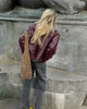 Wine Red Faux Leather Jakcet Outerwear Thicken Zipper Lapel Pu Coats Autumn Winter Streetwear Ladies Tops Women