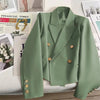 Blazer Women Short Jacket Spring Autumn Korean Casual Long Sleeved Chic Office Lady Blazers Clothing Female Top Coat