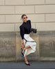 Lace Crop Top And Slit Long Skirt 2 Piece Set Women's Sexy Deep V Neck Tops High Waist Slim Dress Sets Elegant Outfit