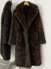 Mueyeruho Winter Women Faux Fur Jacket Coat Solid Khaki Long Sleeve Thick Warm Overcoat Outwear Fluffy Coat For Women