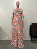 Long Dress Women Dresses A Line Vestidos Y2k Streetwear V Neck Full Sleeve Print Dot Elegant Party Night Work High Waist