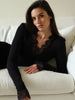 Lace Patchwork V Neck Women Dresses Solid Casual Bodycon Long Sleeve Sexy Club Outfits Female Elegant Vestidos