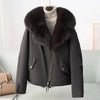 Winter High end Big Fur collar Workwear Down Cotton Jacket Women's Short Thicken Cotton Female Parkas Coats