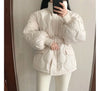 Women Winter Warm Thick Cotton Coat Women With Belt Stand Collar Cotton Padded Jacket Korean Loose Women Parka Outwear