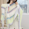 Ethnic Style Cape Oversized Sweater Jacket Women Loose Patchwork Warm Long Scarf Knitted Cardigan Woman