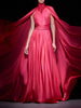 High Street Designer Party Vestido Women's Drifting Sleeves Chiffon Pleated Holiday Long Dress