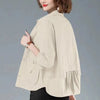 Spring Autumn Female Korean Thin Style Leisure Cardigan Jacket Cotton Windbreaker Coat Mom's Costume Loose Short Blouse Jacket