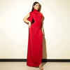 Elegant Split Turtleneck Sexy Maxi Dress Women Gown One-shoulder High Waist Bodycon Solid Club Party Long Dress 2626
