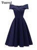 Vintage Off the Shoulder Party Sexy Evening Birthday Dresses Prom Elegant Women Fit and Flare Cotton Dress
