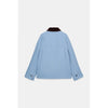 Casual Blue Multiple Patch Pocket Jacket Women Chic Corduroy Collar Single Breasted Short Coat Lady Daily Spring Wear