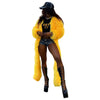 Solid Faux Fur Long Coats Women Full Sleeve Open Stitch Fur Jackets Yellow Winter Warm Streetwear