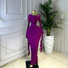 Women Ruffles Long Sleeve Ruched Stacked Bodycon Maxi Long Dress Vacation Party Birthday Long Dresses Vestidos