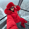 Quilted Round Neck Solid Puffer Coat Zip-Up Oversized Winter Women Padded Jacket Versatile Casual Lady Cotton-Padded Coat