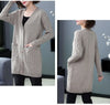 Ladies Sweater Jacket Autumn Winter V-neck Be All-match Women's Knitting Cardigan Sweater Coat Loose Comfortable Female Top