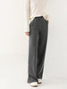 Women Wool Wide Leg Trousers Elastic Waist Side Slit Woman Wool Pants Autumn Winter 100% Merino Wool Knitted Soft Warm Trousers