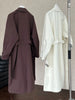 Women Coffee Brief Belted Big Size Long Trench Lapel Long Sleeve Windbreaker Tide Spring Autumn 1DJ3893