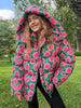Printed Loose Thicken Coats Women Full Sleeve Zippers Hoodie Warm Outwears Female Autumn Winter Lady Jackets Chic