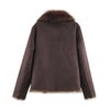 Winter Women's Street Faux Fur Jackets For Women Long Sleeves Double-Sided Thick Warm Casual Coats