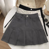 Y2K Vintage High Waist Pleated Skirt Women College Style Uniforms Safety Pants Mini Skirts Woman Korean Street Slim A-Line Skirt
