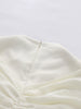 Spliced Button Two Piece Sets for Women V Neck Cape Sleeve Tunic Top High Waist Ombre Skirt Elegant Set Female