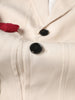 Women Beige Flower Ribbon Big Size Vintage Blazer Lapel Long Sleeve Jacket Tide Spring Autumn CPG2872