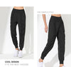 Woman Yoga Pants Loose Slim Quick-Dry Yoga Pants Pleated Hem Bound Running Fitness Capris Pockets Jogging Pants Sports Pants