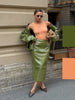 Chic Pu Leather Women's Jackets Skirts Suit Vintage Stand Collar Zipper Full Sleeve Outfits Female Autumn Lady Streetwears