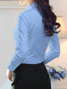 Spring Autumn black white shirt women's Korean version slim fit long sleeved workwear shirt professional dress formal top
