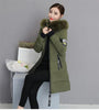 Parkas Women Winter Jacket Coat Hooded Fur Collar Outwear Female Parka Thick Cotton Padded Female Overcoat