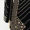 High Street Designer Stylish Women Long Sleeve Metallic Beaded Stretchy Dress