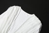 Elegant Shawl Patchwork Dress Women Swing Bandage Ruched Sexy Evening Prom Party Stretch Slim Maxi Bodycon