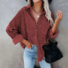 Winter Clothes Women Corduroy Long Sleeve Casual Shirt Button Women Coat Overshirt Loose Comfortable Coat Female