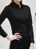 Spring Autumn black white shirt women's Korean version slim fit long sleeved workwear shirt professional dress formal top