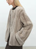 Autumn Winter Short Elegant Thick Warm Soft Brown Faux Mink Fur Coat Women Long Sleeve Modern Chic Fluffy Jacket