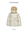 Mid-Length Down Jacket Women Loose Fit Hooded Textured Coat Women winter coats Casual Warm Style
