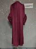 Wine Red Pleated Dress For Women Flower Sleeves Female Evening Party Elegant Clothing Ladies 2DB1827