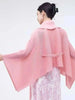 Women's Pleated Coat Loose Lapel Lace Up Irregular Solid Color Casual Versatile Cape Female Spring 2DE431