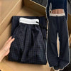 Y2K Streetwear Japanese Harajuku 2000s Korean Pants High Street Women Low Waisted Striped Long Trousers Flare Pants