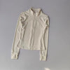 Yoga Suit Women's Standing Collar Long Sleeved Sports Jacket Running Training Fitness Top Windproof Running Suit