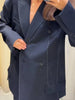 Elegant Quilted Blazer Pant Suits Women Chic Loose Lapel Double Breasted Jacket Wide Leg Trousers Spring Patchwork Set Lady