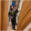 Warm V-Neck Thick Leather Short Jacket Woman Long Sleeves Loose Versatile Coats Casual Street Women's Autumn Winter Jackets