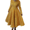 Vintage Sequin Women Church Swing Dresses Long Sleeve O-Neck High Waist Elegant Glitter Banquet Party Evening Dress