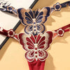 Butterfly Lace Thong for Women Low Waist G-String Transparent Mesh Panties Sexy Embroidered Briefs Adjustable Waist Culotte Femm