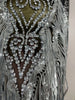 Sexy Sparkly Rhinestone Sequins Tassel Mesh Transparent Dress Women Evening Birthday Party Nightclub Dance Singer Stage Outfit