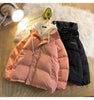 Korean Winter Leisure Cotton Clothes Women Parker coat Y2K Multi-functional Fake Two Pocket Zipper Down Jacket Thick Coat