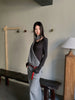 Wasteland Designer Long Dresses Women Winter Autumn Long Sleeve Maxi Dress Grey Khaki Knitted Dress Fall Clothes