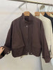 Korean Short Stand-up Collar Jacket Women's Loose Windbreaker Coat Spring Autumn Leisure Tooling Jacket Coat Female Overwear Top