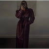 Street Pu Leather Women Long Coat Y2K Solid Belt Lapel Pocket Full Sleeve Female Jacket Autumn Winter Lady Outwear