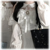 Original Japanese Lace Off-Shoulder Long Sleeve Dress Sweet Girl Kawaii Bowknot Women's Elegant Lolita Short Dresses